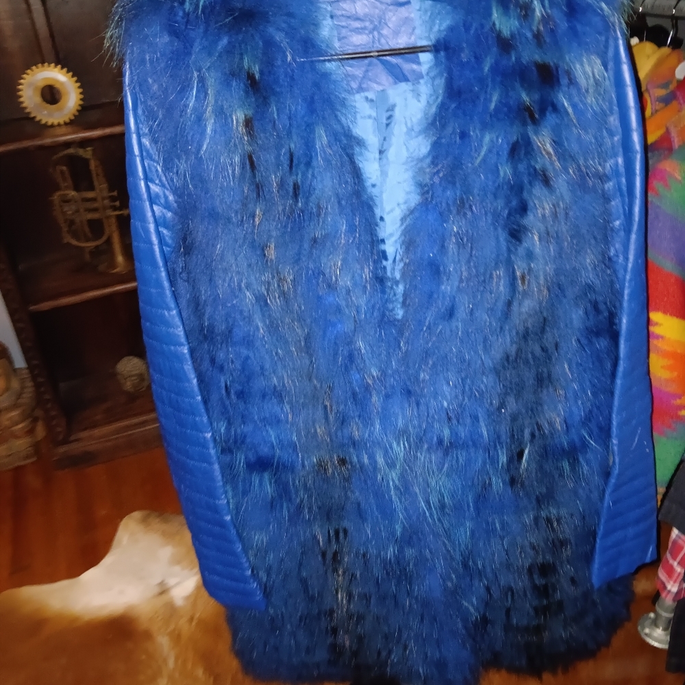 Fur and leather jacket